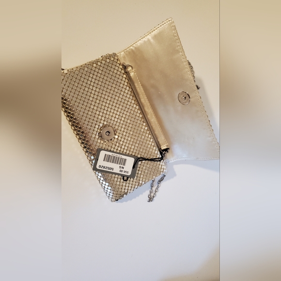 Jessica mcclintock mini gold purse w chain link handle - Picture 4 of 6